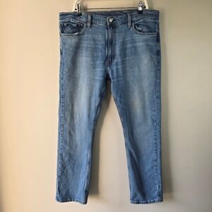 Levi Strauss 513 Mens Jeans Light Wash Straight Fit Denim W32 L30